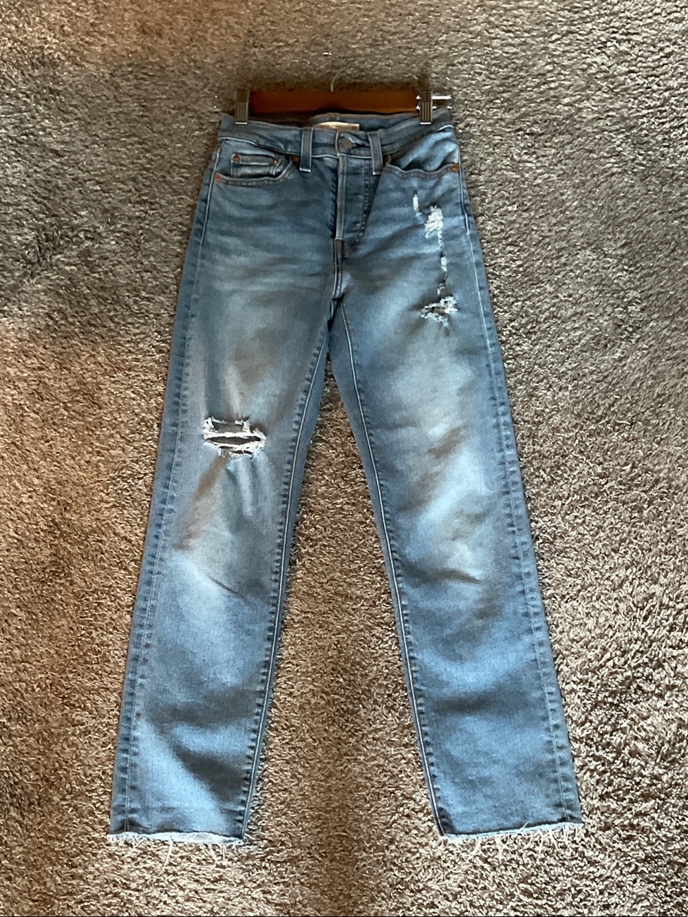 Levi's Wedgie Straight Light Blue Denim Jeans